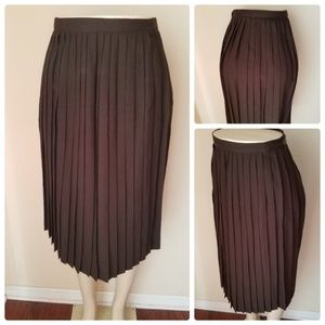 Rosecrest New York Vintage Brown Pleated Skirt